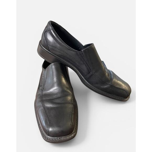 Black Men\'s Ecco Dress Shoes Leather Slip-On\'s Apron Toe Helsinki Size 47/US 14 main image 5